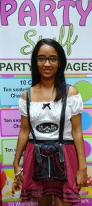 Adult Female Costumes to Hire - German Lady (top, skirt & leather strap suspenders)